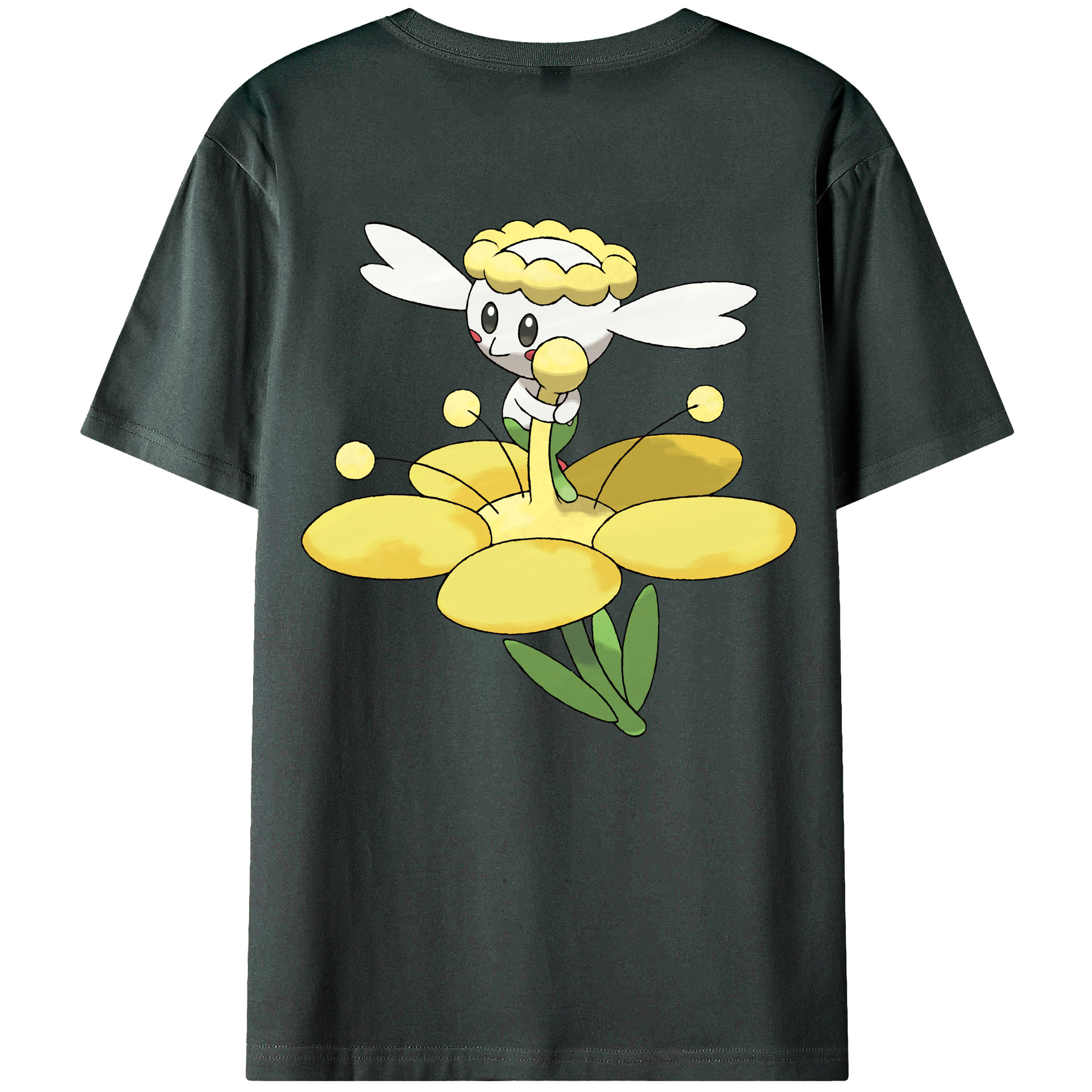 （画像用） ポケットモンスター Pokémon 綿100％ メンズ半袖Tシャツ（バックプリント） 通気性